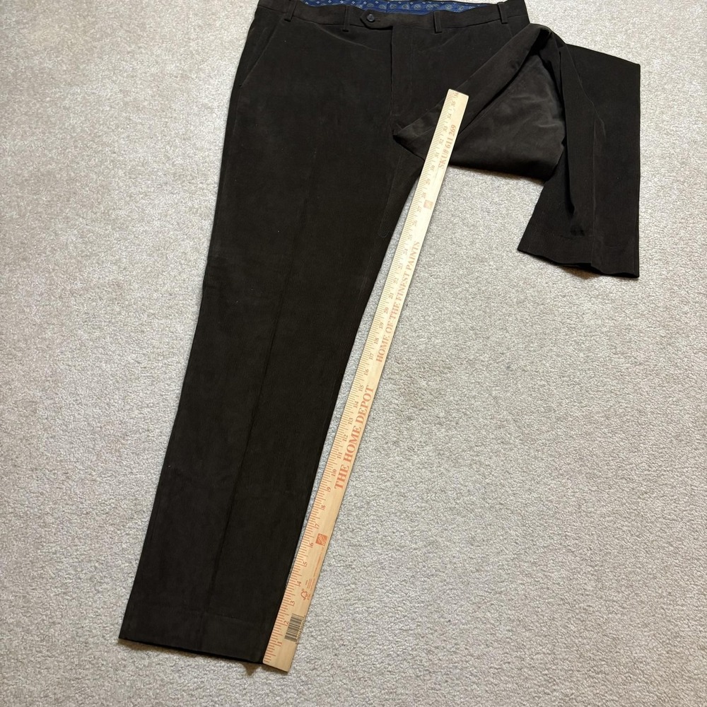 Lauren Ralph Lauren Corduroy Dress Pants Mens 36x30 Brown Stretch Classic Fit - Picture 6 of 9